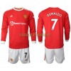 Original Trikotsatz Manchester United Cristiano Ronaldo 7 Heimtrikot 2021-22 Langarm Für Kinder